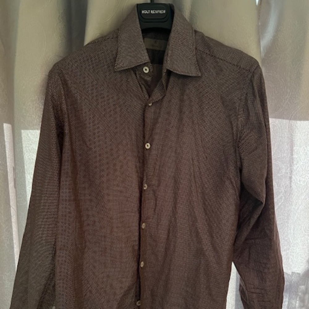 Canali chocolate brown dress shirt